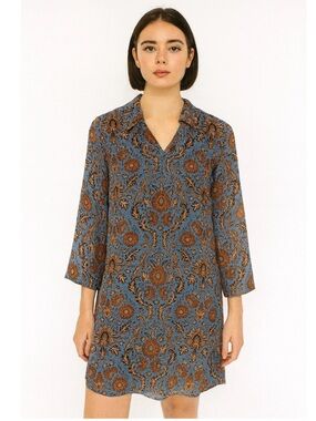 CAbi | Dresses | Cabi Green Leaf Print Dress | Poshmark
